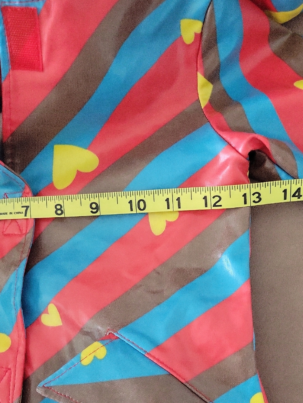 Agatha Ruiz De La Prada Striped Heart Kids Raincoat - Size 2 - Picture 6 of 9